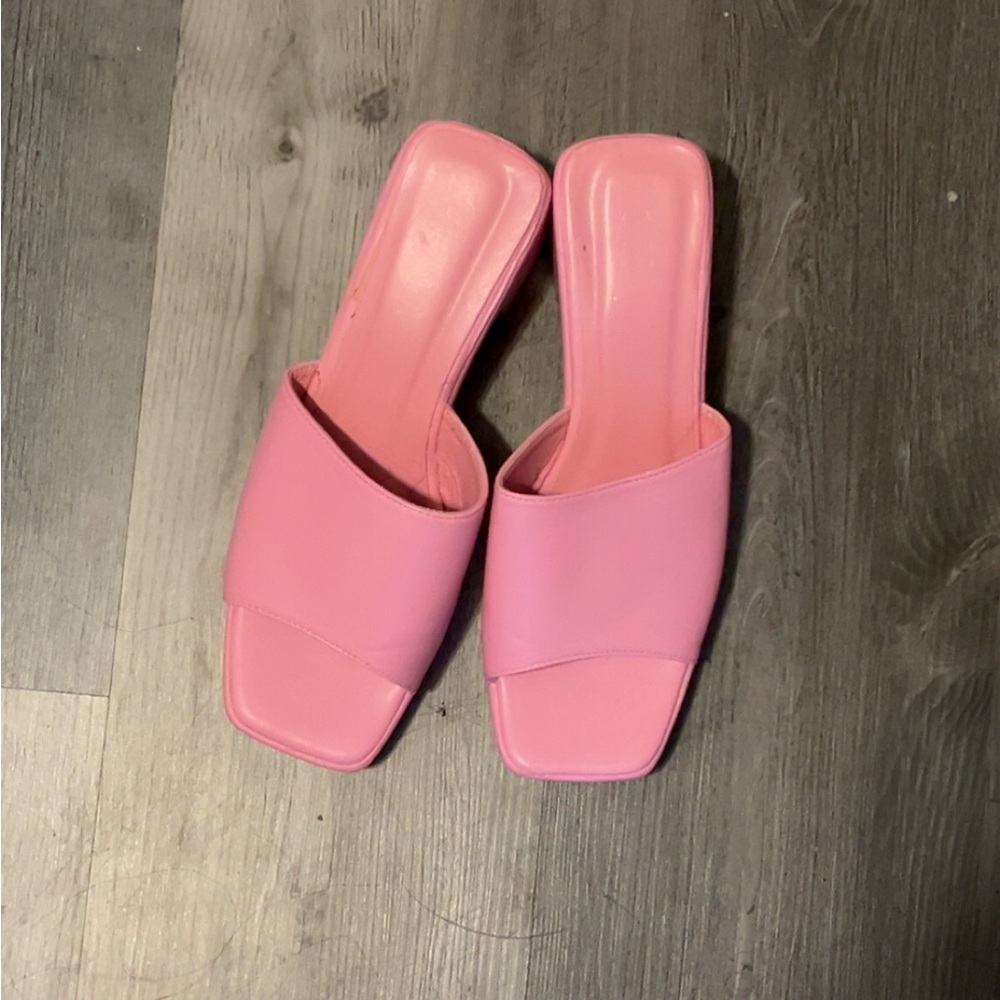 Elegant Pink Women's Slide Heels